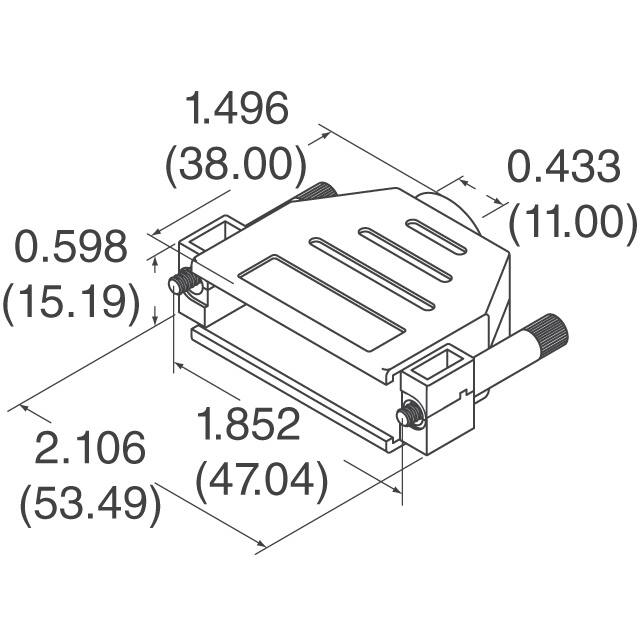 973-025-020R121 NorComp Inc.  Capots de connecteurs D-Sub en forme de D